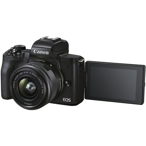 Canon EOS M50 Mark II Mirrorless Digital Camera with 15-45mm and 55-200mm Lenses (Black)