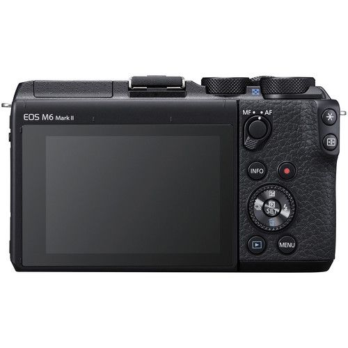 Canon EOS M6 Mark II Mirrorless Digital Camera with 15-45mm Lens and EVF-DC2 Viewfinder (Black)