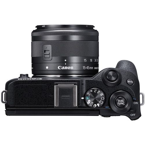 Canon EOS M6 Mark II Mirrorless Digital Camera with 15-45mm Lens and EVF-DC2 Viewfinder (Black)