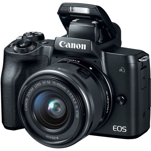 Canon EOS M50 Mirrorless Digital Camera with 15-45mm Lens (Black)