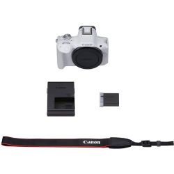 Canon EOS R50 Mirrorless Camera with 18-45mm Lens (White)