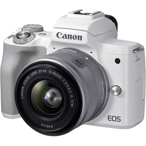 Canon EOS M50 Mark II Mirrorless Digital Camera with 15-45mm Lens (White)