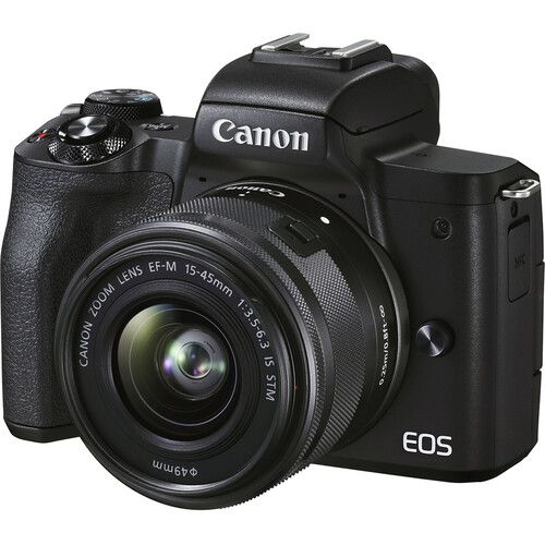 Canon EOS M50 Mark II Mirrorless Digital Camera with 15-45mm Lens (Black)