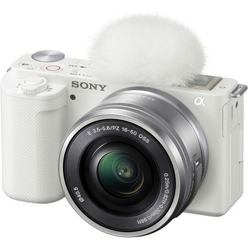 Sony ZV-E10 Mirrorless Camera with 16-50mm Lens (White)