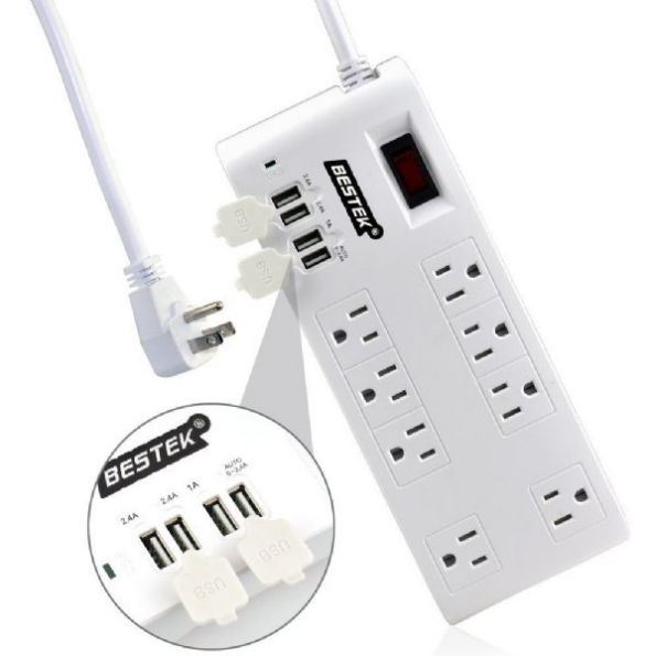 BESTEK 8-Outlet 5.9ft Home/Office Surge Protector