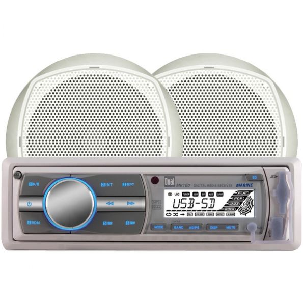 Dual 55wx4 Mrn Rcvr W/spkrs