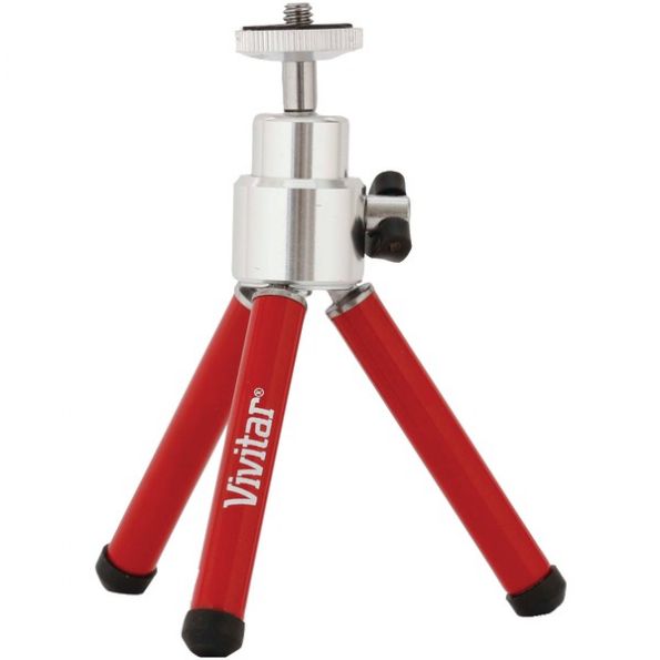 Vivitar 6" Table Tripod Red