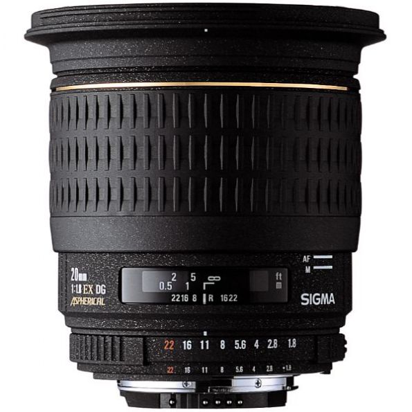 Sigma 20mm f/1.8 EX Aspherical DG DF RF Autofocus Lens for Nikon