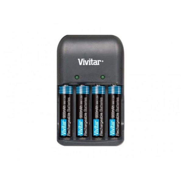 Vivitar BC-171 AA/AAA Battery Charger with 4AAA NiMH Batteries
