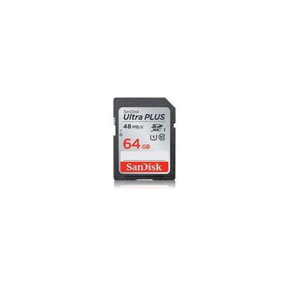 SanDisk 64GB Ultra Plus SDXC UHS-I Memory Card (Class 10)