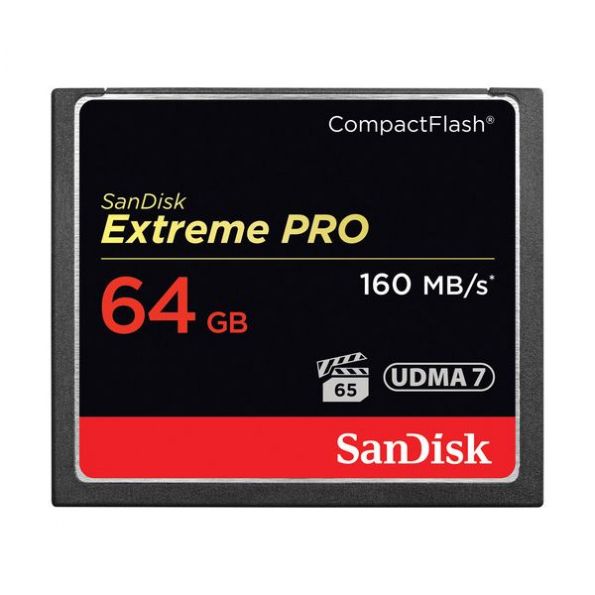 SanDisk 64GB Extreme Pro CompactFlash Memory Card (160MB/s)