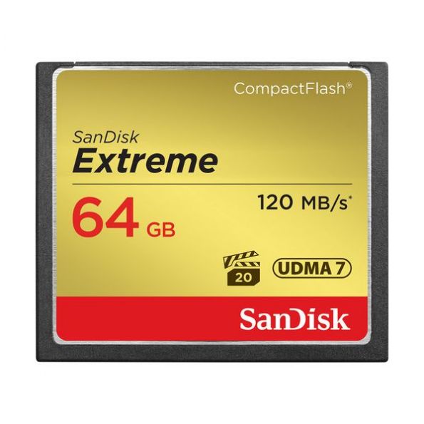 SanDisk 64 GB Extreme CompactFlash Memory Card (120mb/s)