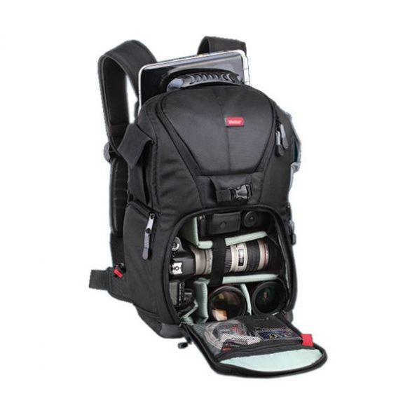 Vivitar DKS-25 Photo/SLR/Laptop Sling Backpack, Large (20 x 12 x 9in, Black)