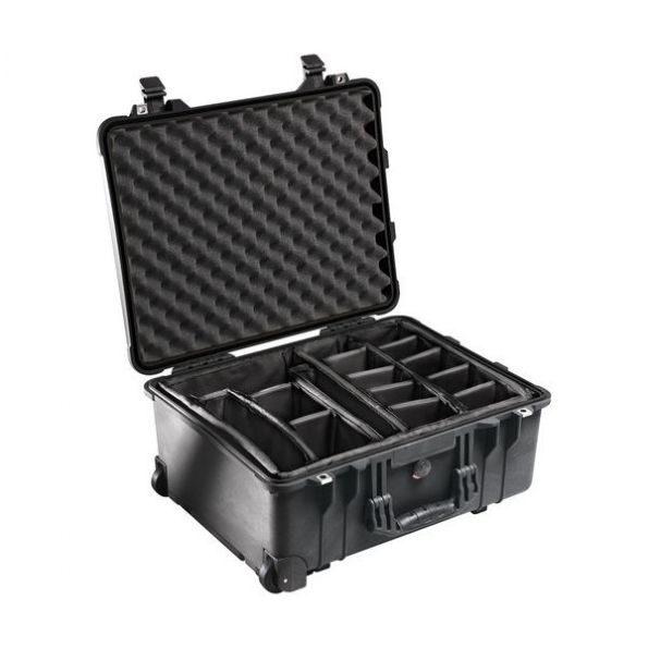 Pelican 1564 Waterproof 1560 Case with Dividers (Black)