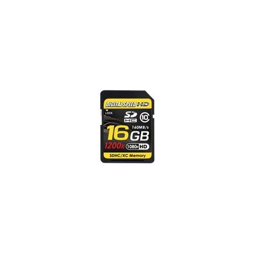 Digital Speed 1200X 16GB Professional High Speed Mach III 160MB/s Error Free (SDHC) HD Memory Card Class 10