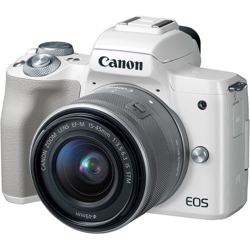 Canon EOS M50 Mirrorless Digital Camera with 15-45mm Lens (White)