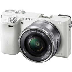 Sony Alpha a6000 Mirrorless Digital Camera with 16-50mm Lens (White)