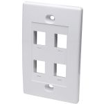 Intellinet Network Solutions Wall Plt Flush 4 Out Wht