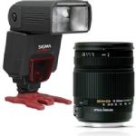 Sigma DC Macro OS HSM Lens and EF610 Flash DG ST Kit for Pentax