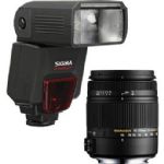 Sigma 18-250mm f/3.5-6.3 DC Macro OS HSM Lens and EF610 Flash DG ST Kit for Sigma